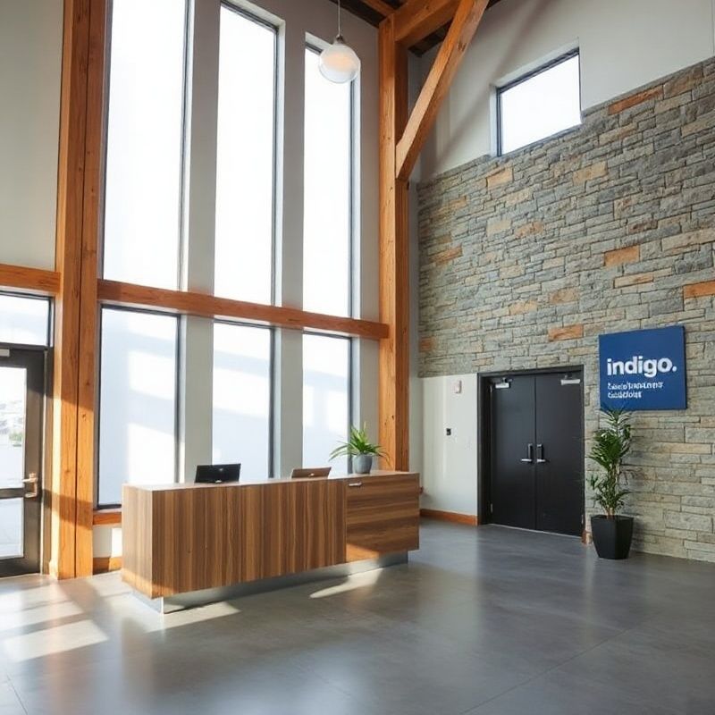 Modern Halifax logistics office reception area